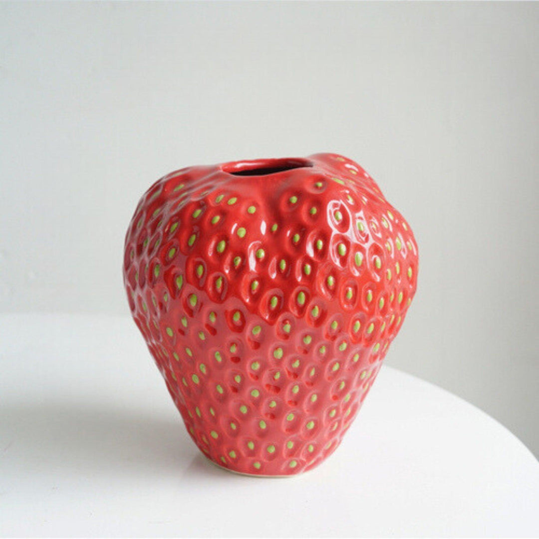 Vase en Céramique en Forme de Fraise Décoratif 9