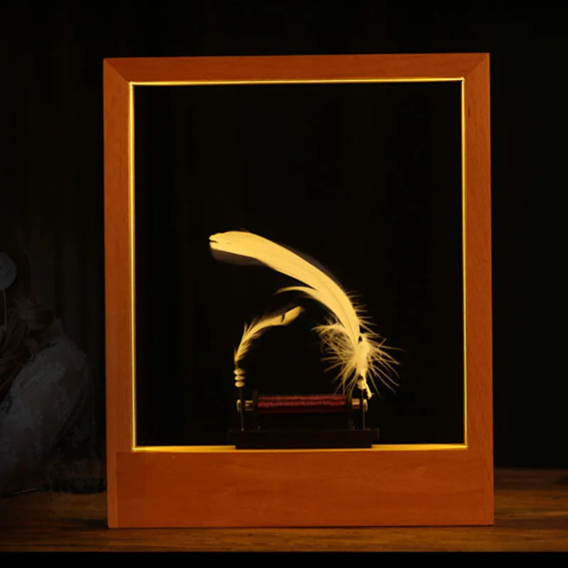 Veilleuse LED à Plumes avec Effet de Mouvement 4