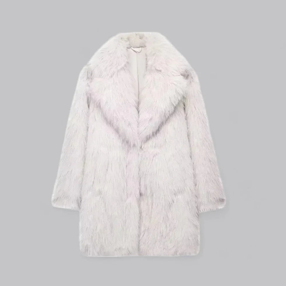 Veste Femme en Fausse Fourrure Chic 0