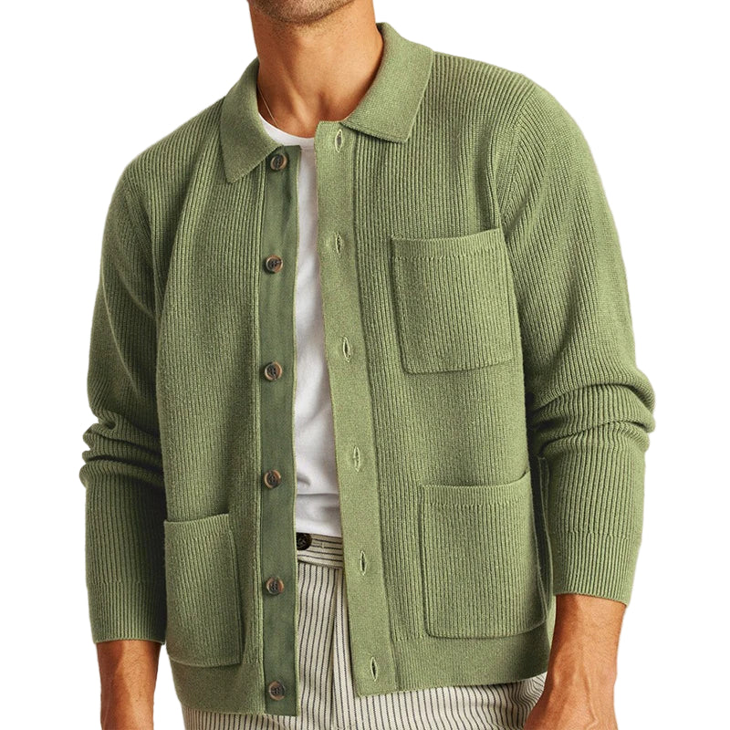 Veste Homme Tricotée Classique au Design Sophistiqué 0