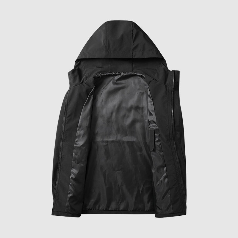 Veste à Capuche pour Hommes - Résistante à l'Eau - Zip Complet 4
