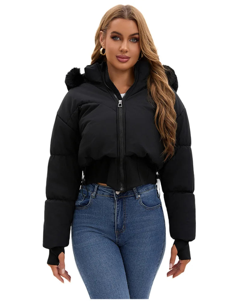 Veste d'Hiver Matelassée pour Femmes avec Capuche 5