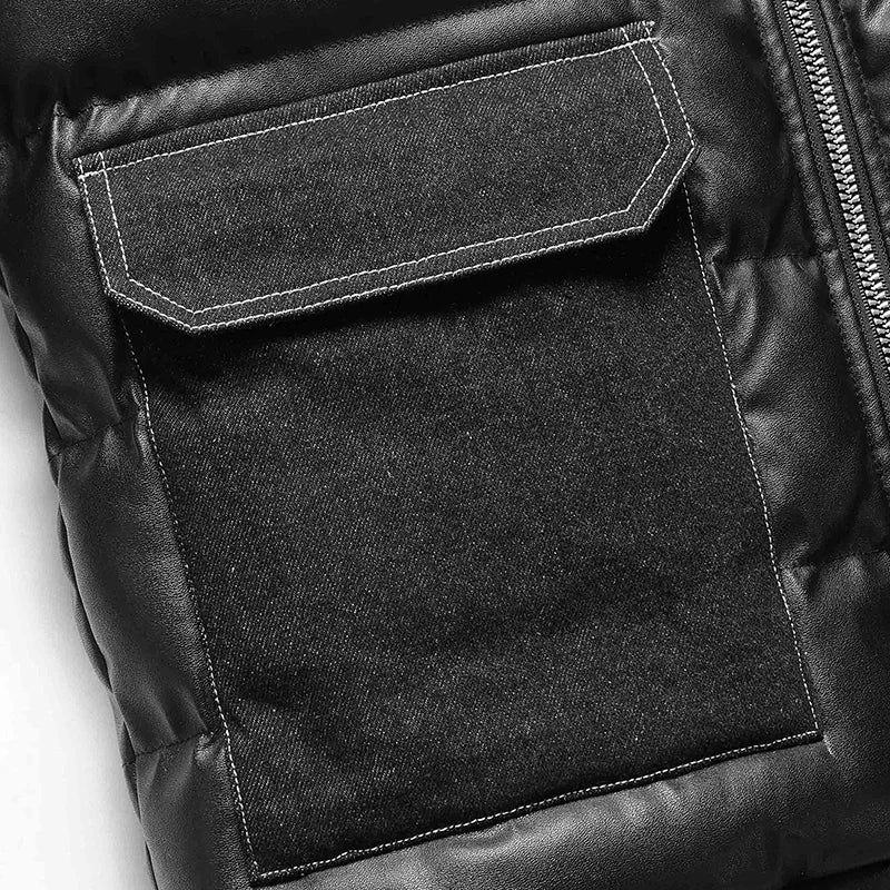 Veste d'extérieur décontractée pour hommes avec poches spacieuses et col montant 3