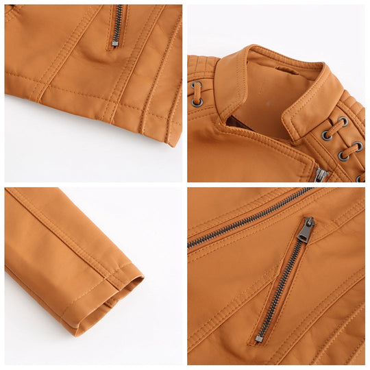 Veste en Cuir Femme Élégante 8