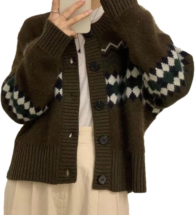 Cardigan à manches longues en maille boutonnée