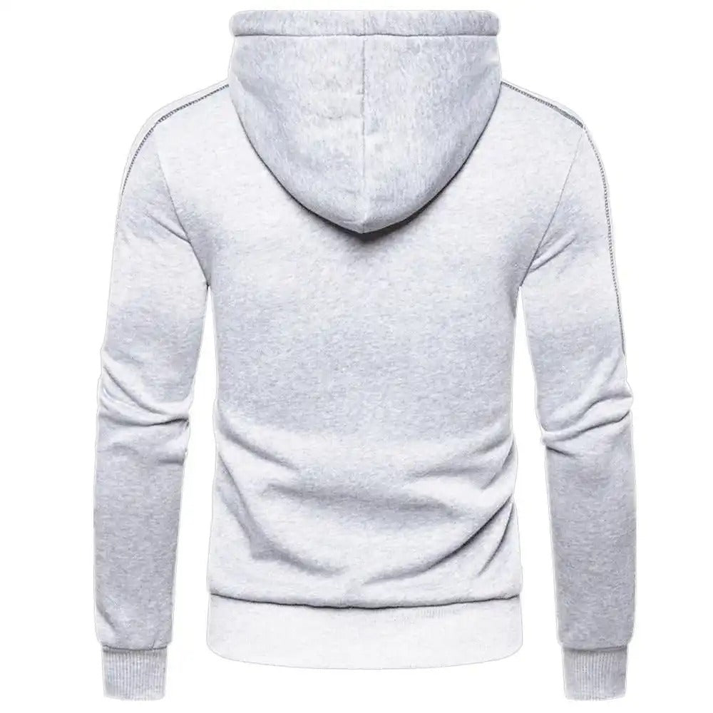 Pull à capuche avec fermeture à glissière pour hommes
