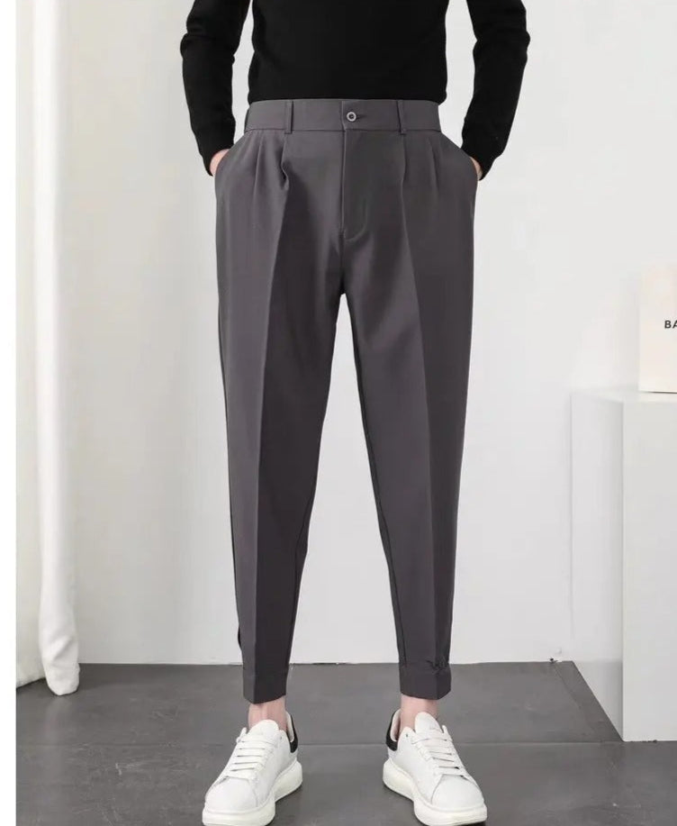 Pantalon blazer tapered à pinces pour homme