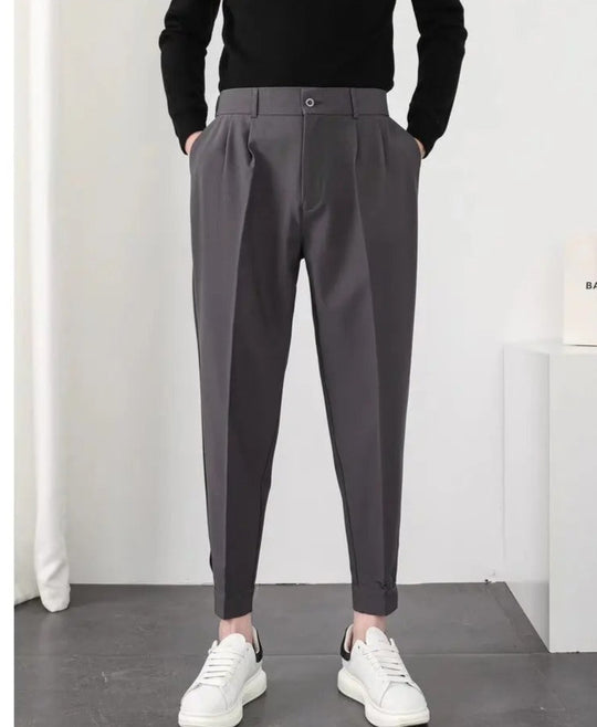 Pantalon blazer tapered à pinces pour homme