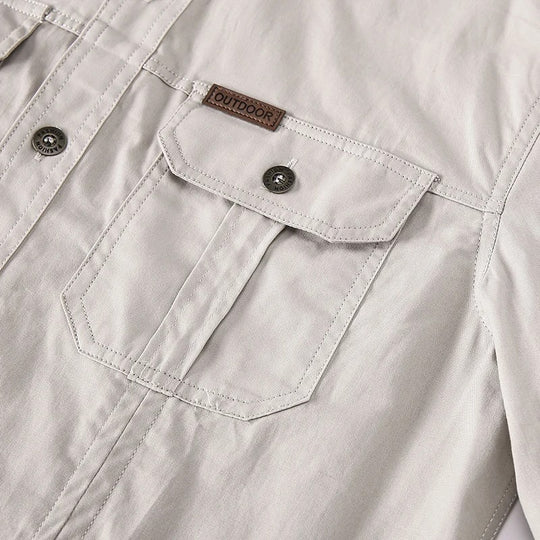 Chemise cargo en coton pour homme