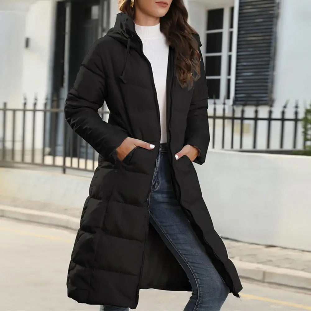 Parka à capuche épaisse et rembourrée pour femme
