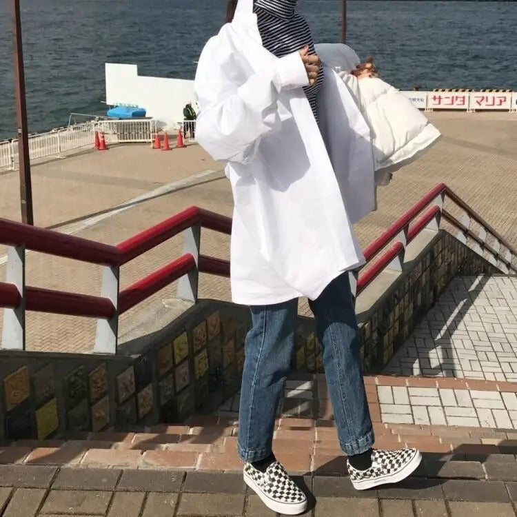 Chemise oversize à manches longues pour femme