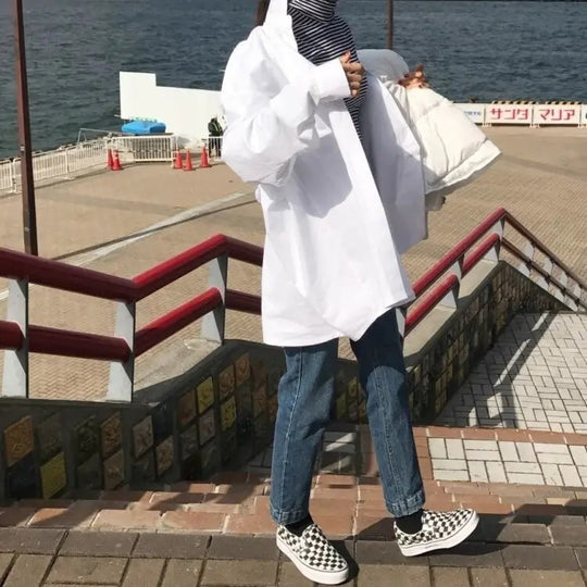 Chemise oversize à manches longues pour femme