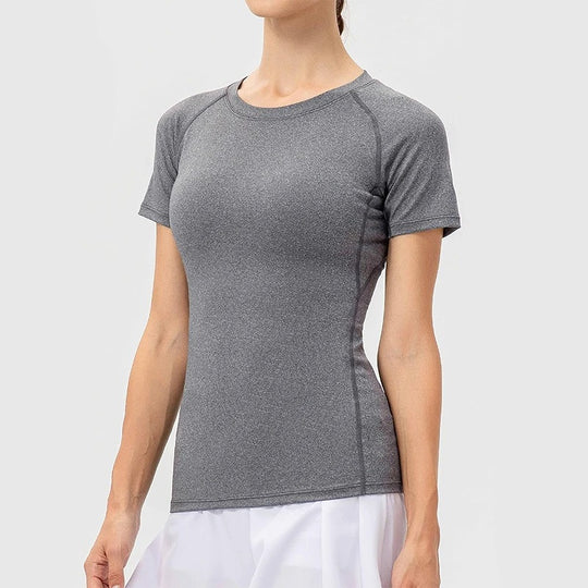 T-shirt de sport compressif pour femmes