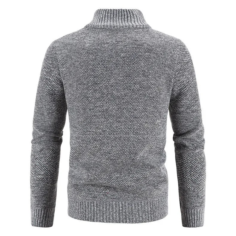Cardigan à fermeture éclair en polaire pour hommes