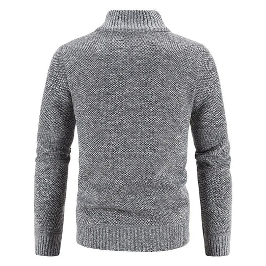 Cardigan à fermeture éclair en polaire pour hommes