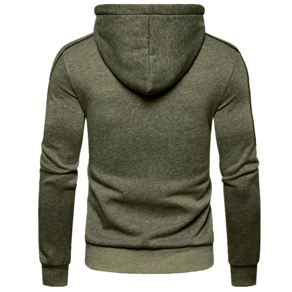 Pull à capuche avec fermeture à glissière pour hommes