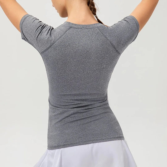 T-shirt de sport compressif pour femmes