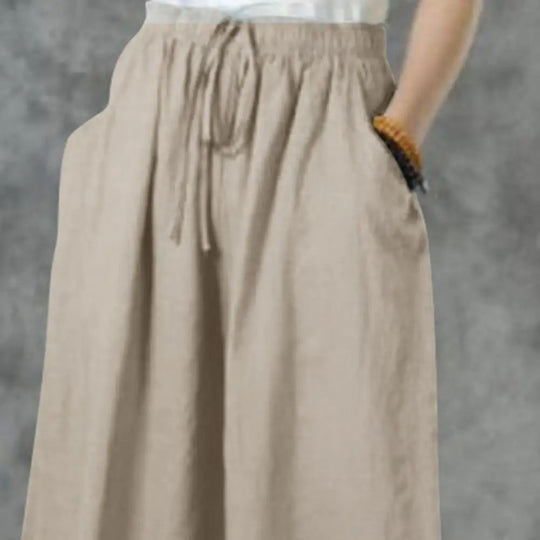 Pantalon large décontracté droit pour femme