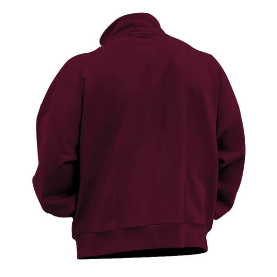 Sweatshirt semi-zippé à col montant pour hommes