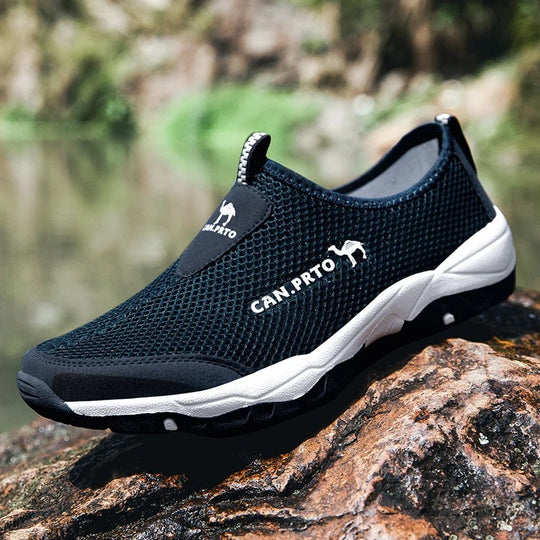 Baskets slip-on en mesh pour homme