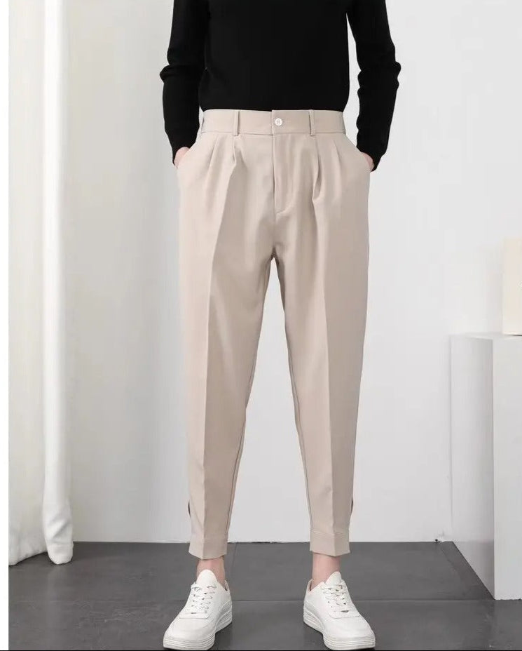 Pantalon blazer tapered à pinces pour homme