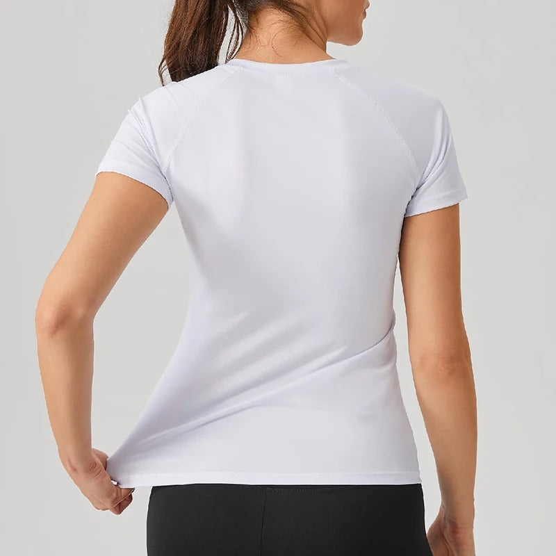 T-shirt de sport compressif pour femmes