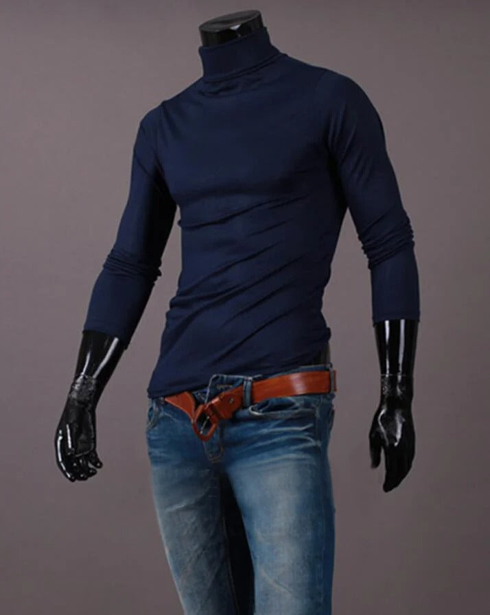 Chemise thermique à col haut pour hommes