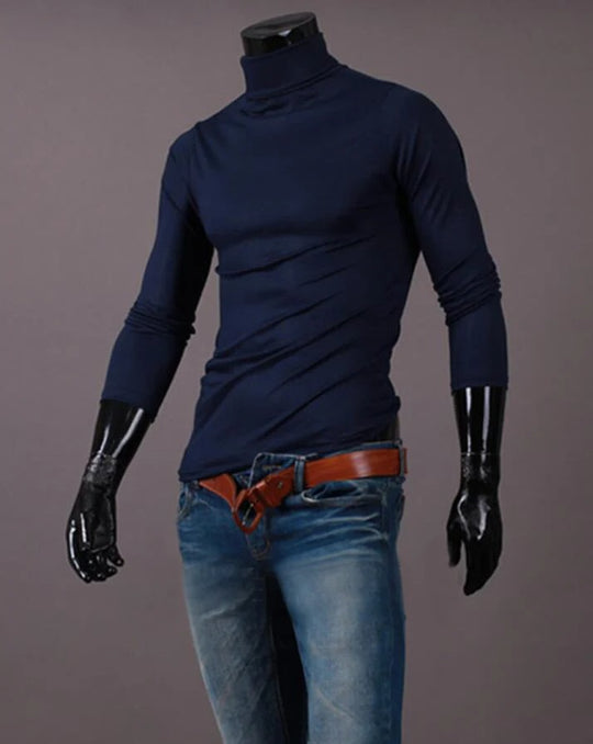 Chemise thermique à col haut pour hommes