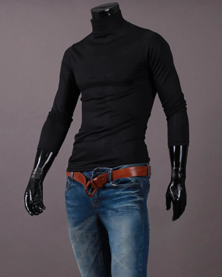 Chemise thermique à col haut pour hommes