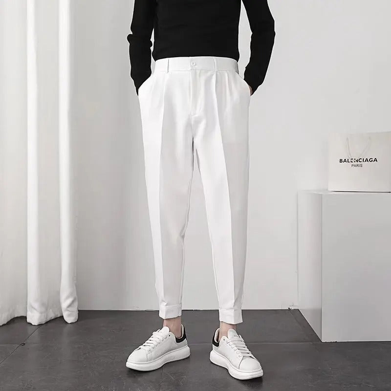 Pantalon blazer tapered à pinces pour homme