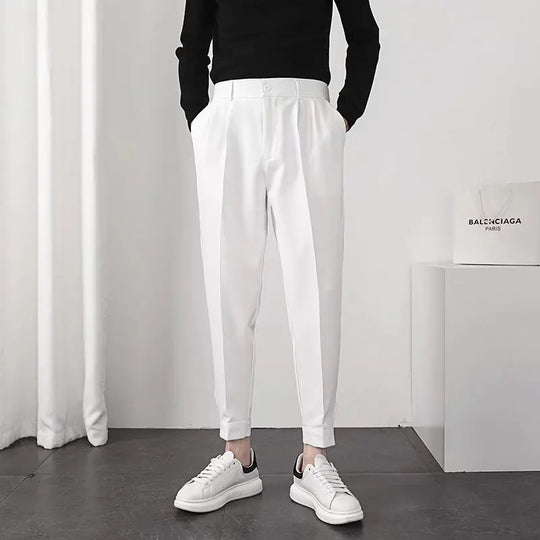 Pantalon blazer tapered à pinces pour homme