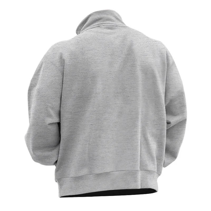 Pull en velours demi-fermé pour hommes