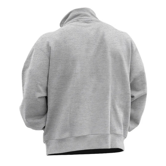 Pull en velours demi-fermé pour hommes