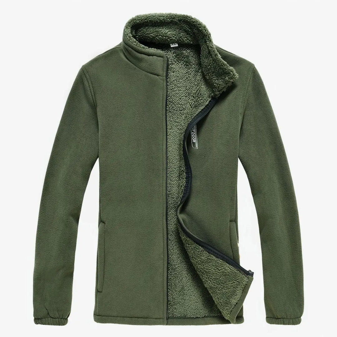 Veste zippée doublée de polaire pour hommes