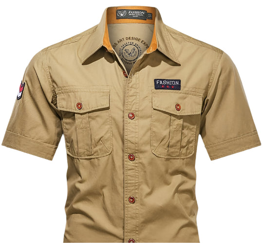 Chemise de travail en pur coton pour homme