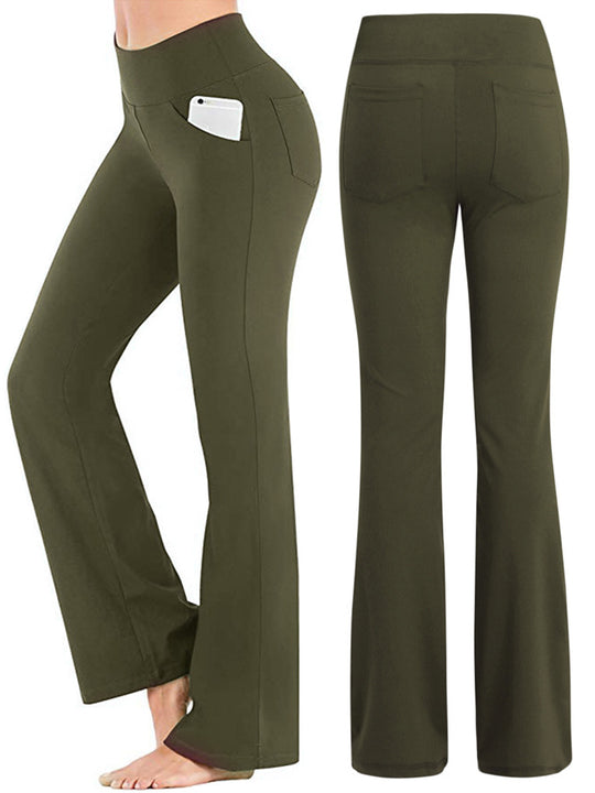 Pantalon évasé taille haute pour femme