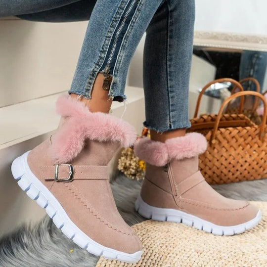 Bottes Chelsea en fourrure pour femmes