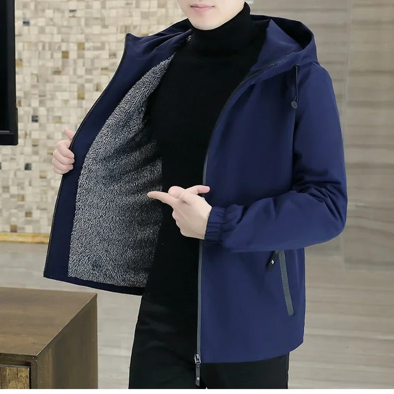 Veste coupe-vent en polaire thermique pour hommes