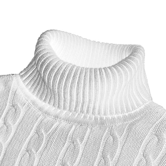 Pull à col roulé en tricot pour hommes