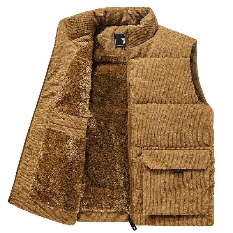 Gilet chaud en polaire pour hommes
