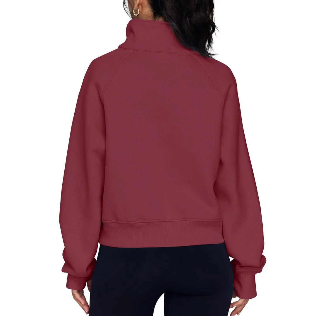 Veste polaire à col montant pour femmes