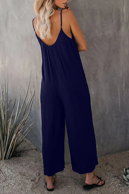 Combinaison ample à col en V pour femme
