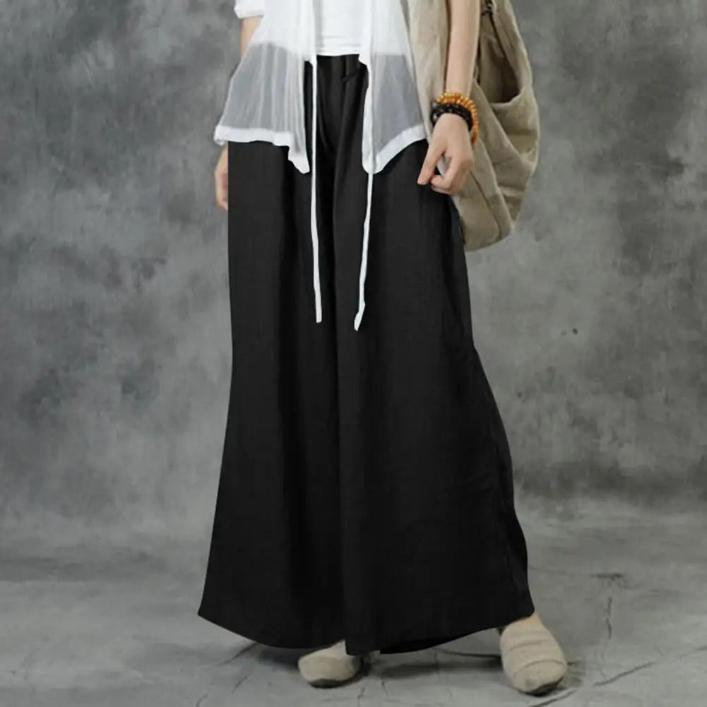 Pantalon large décontracté droit pour femme