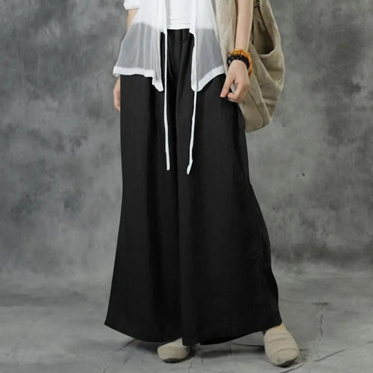 Pantalon large décontracté droit pour femme