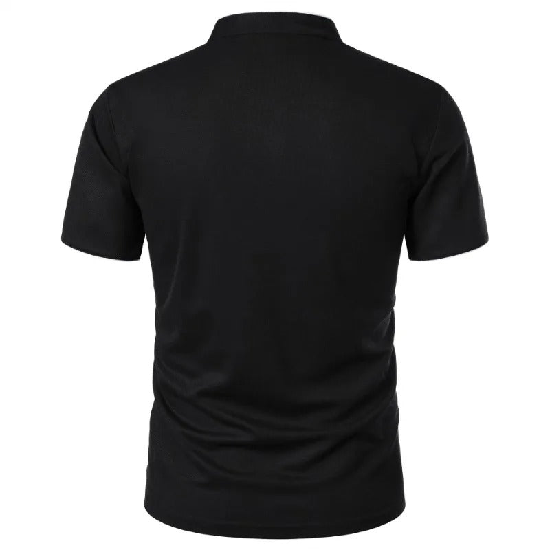 Chemise respirante à col épissure pour homme