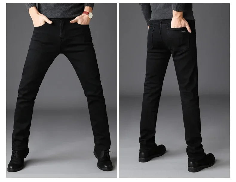 Jean motard stretch noir pour homme