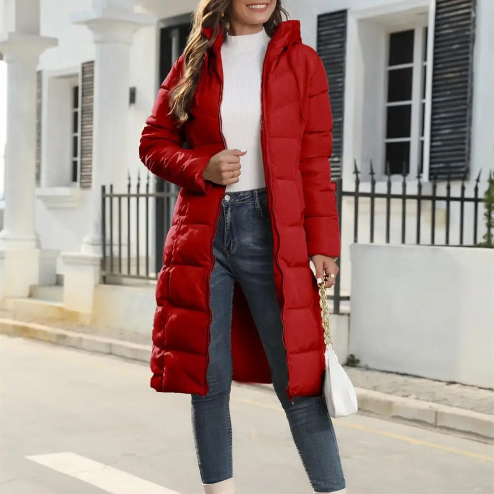 Parka à capuche épaisse et rembourrée pour femme