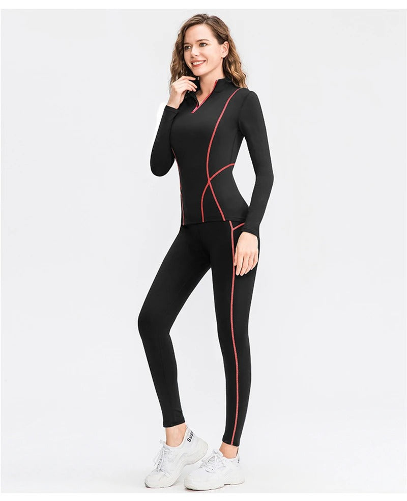 Ensemble de sous-vêtements élastiques de mise en forme pour femmes