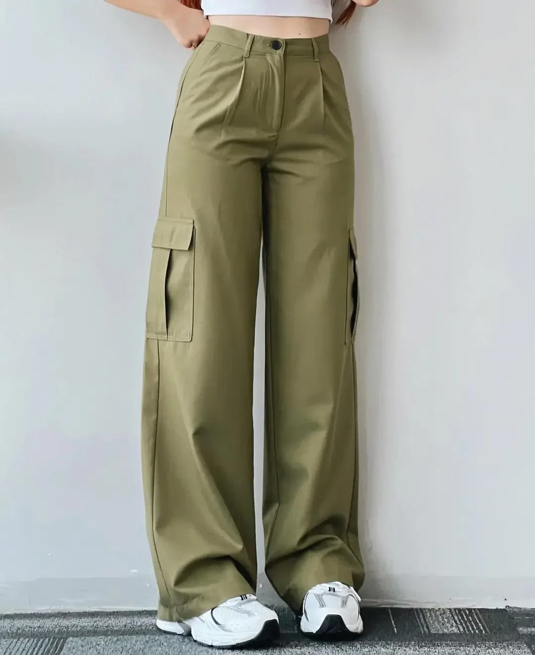 Pantalon cargo multi-poches pour femme