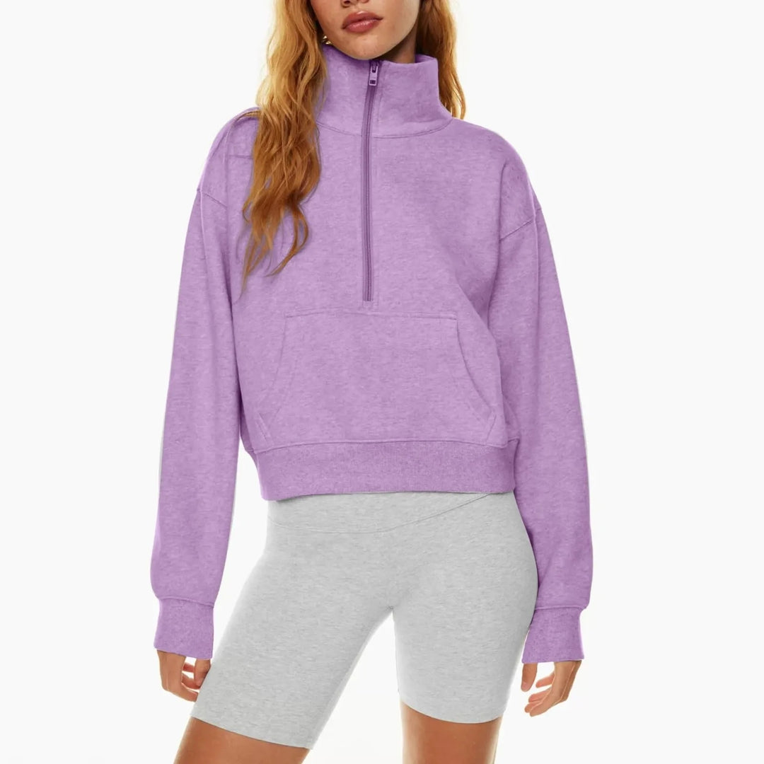 Veste polaire à col montant pour femmes